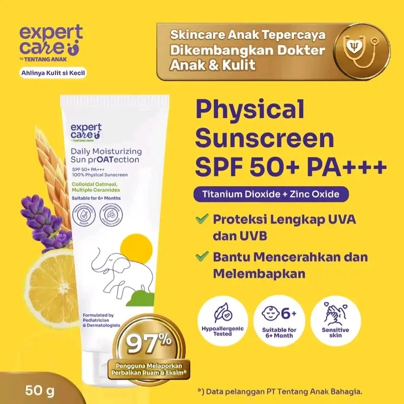 Expert Care Physical Sunscreen SPF 50+ PA +++ Sunscreen Bayi dan Anak