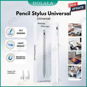 [COD]ensil Stylus Universal Charge Bisa Magnetik USB-C Drawing Led dengan Tilt Sensing Light Weight dan Desain Magnetik - White