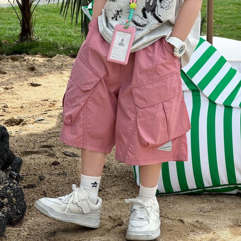  QUẦN SOOC KAKI GIÓ TÚI HỘP HAI MÀU HỒNG VÀ ĐEN  FORM LỬNG QUÁ ĐẦU GÔI ĐƠN GIẢN MỀM MẠI PHONG CÁCH HÀN CHO BÉ TRAI BÉ GÁI 