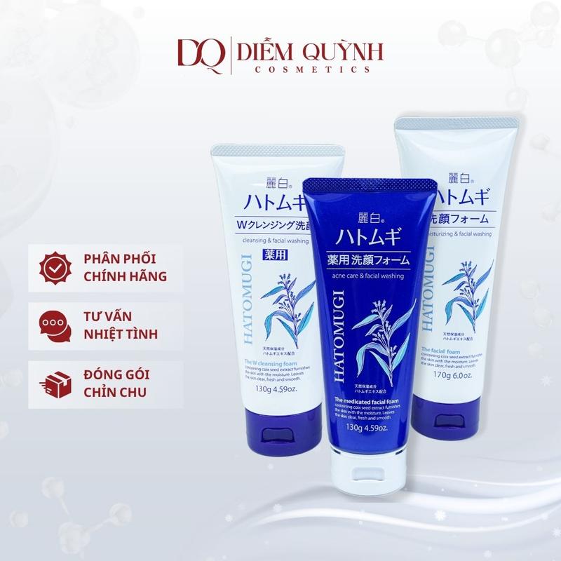 Sữa Rửa Mặt Hatomugi Nhật Bản Giúp Làm Sạch Sâu, Sáng Mịn, Dưỡng Ẩm 130g/170g | Diễm Quỳnh Cosmetics