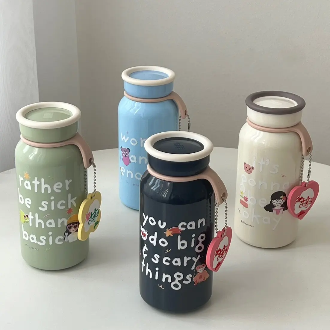TISYOURSS Uyu Tumbler | Tumbler Stainless Lucu | Tumbler Tahan Panas Dingin | Tumbler Korea Aesthetic | Tumbler Gemes 450 mL
