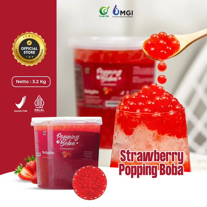 Popping Boba Toping Minuman Dessert Import Taiwan 1kg 5