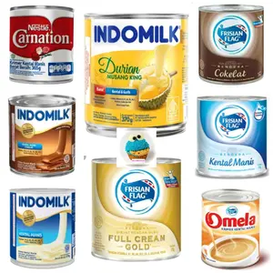 SUSU KENTAL MANIS KALENG 370g (Indomilk/ Carnation/ Bendera/ Frisian Flag/ Omela)/ PLAIN/ CHOCOLATE/ DURIAN/ GOLD/ SKM