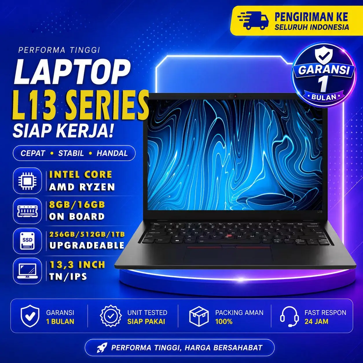 LAPTOP L13 SERIES INTEL CORE i3/i5 13,3INCH BERGARANSI FULL COVER HARGA BERSAHABAT