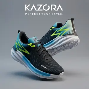 KAZORA Blitz Sepatu Original Sneaker Sekolah Olahraga Sport Running Phylon Empuk Dan Ringan Berkualitas Premium Pria Dan Wanita Sepatu Jogging Hitam Hijau Oren Putih Outdoor Laki  laki Dan Perempuan