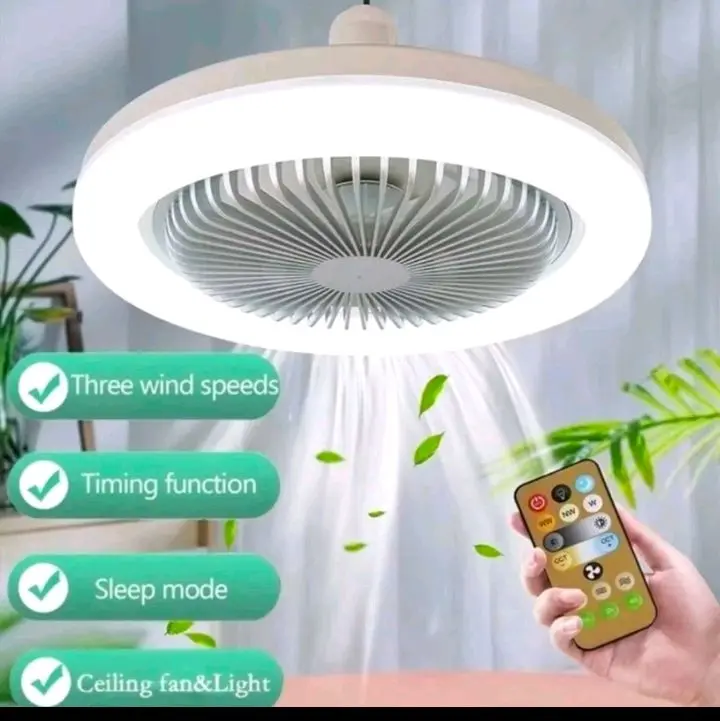 lampu kipas led 30w ceiling light plafon atau lampu fan with remote kontrol