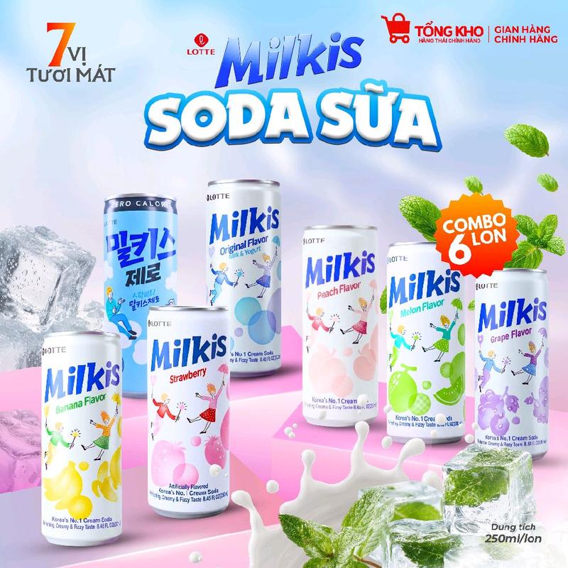 Nước Soda Sữa Milkis | Việt Thái Phát - Thương Hiệu Lotte Hàn Quốc