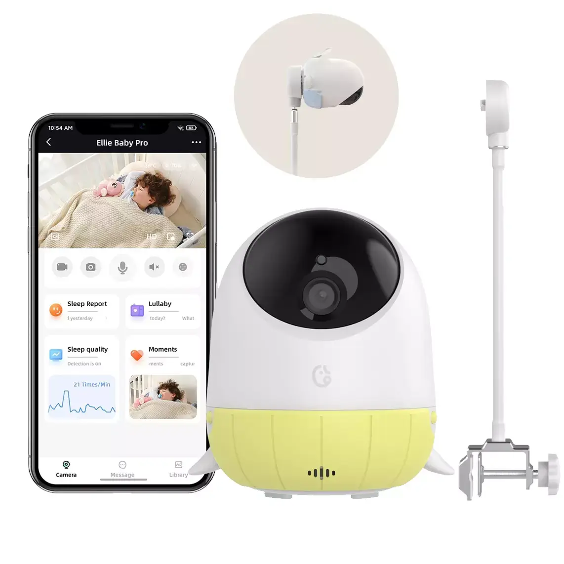 Ellie - Smart Baby Monitor Pro First AI Inbuilt camera for baby monitoring