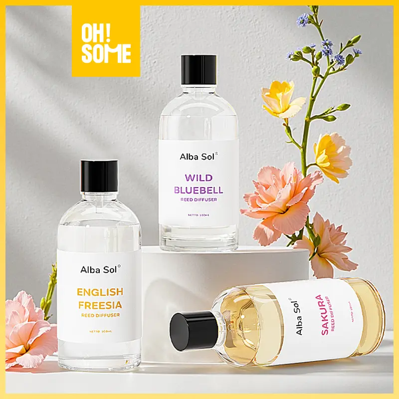 [New Arrival] OHSOME - Alba Sol Reed Diffuser Aromatherapy Fragrance Wild Blue Bell/English Freesia/Sakura 100ml