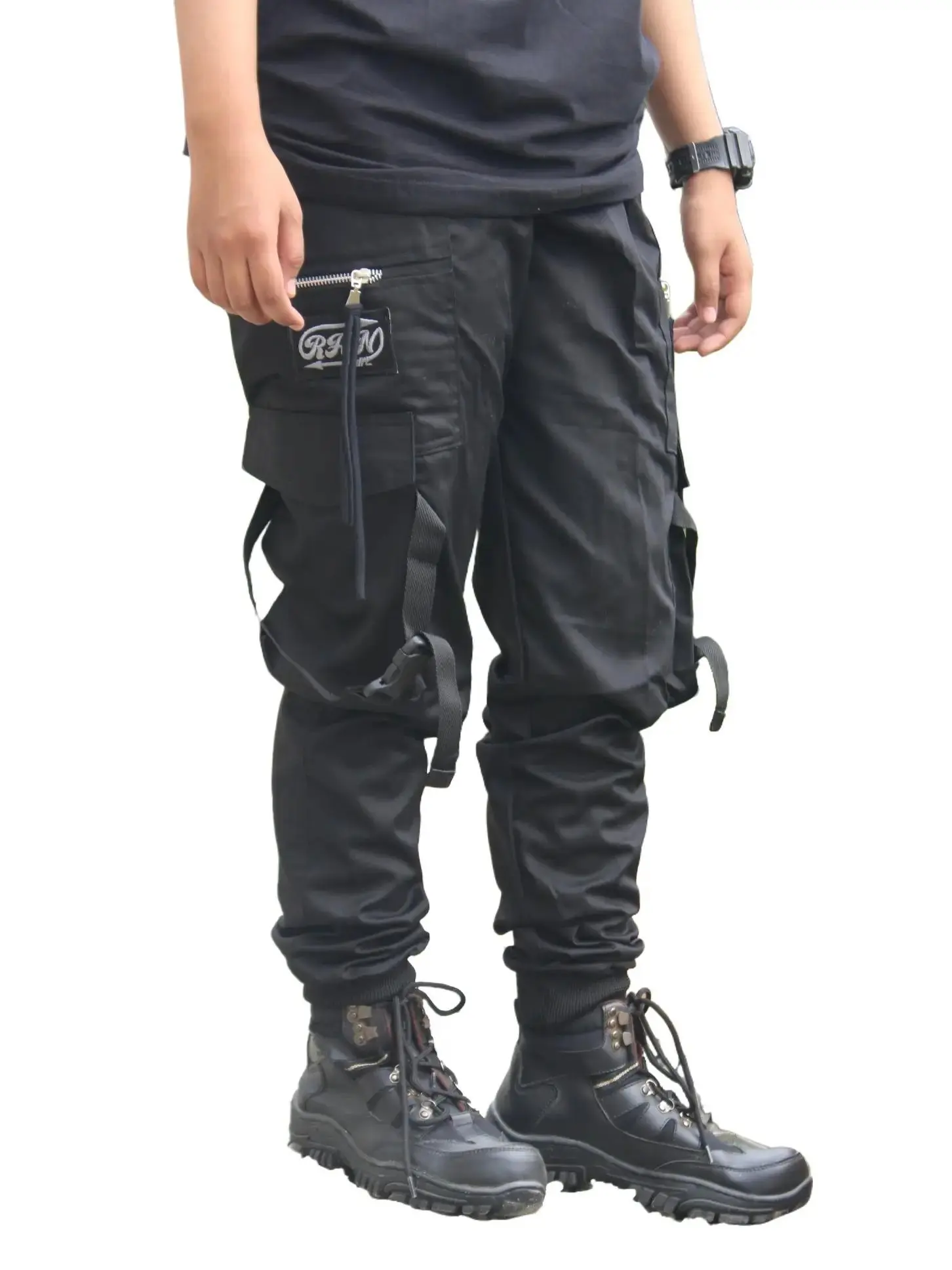 Celana Jogger Panjang Cargo Pria Sport Katun Hitam Fit Pinggang Karet Melar Nyaman celana  pendaki  gunung