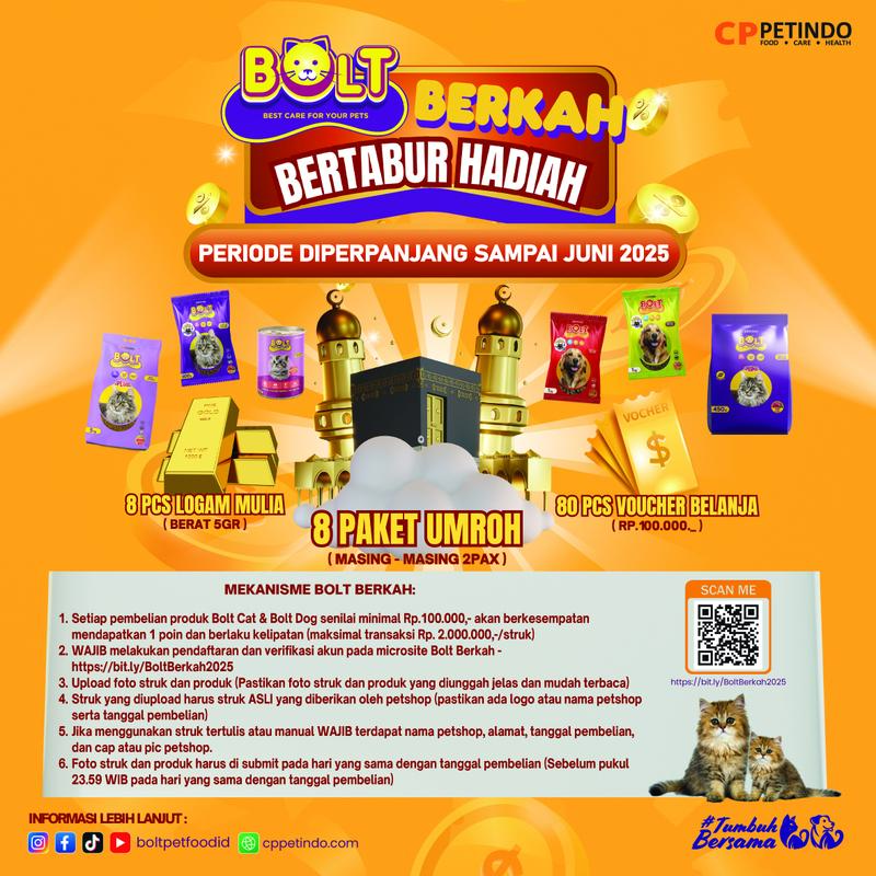 Makanan Anjing Bolt Beef Dog Food - 20 Kg Kibble Bulat 1