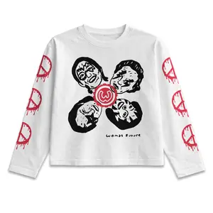 T-shirt Longsleeve WOMEN FUTURE Cotton Combed Unisex White - KSI