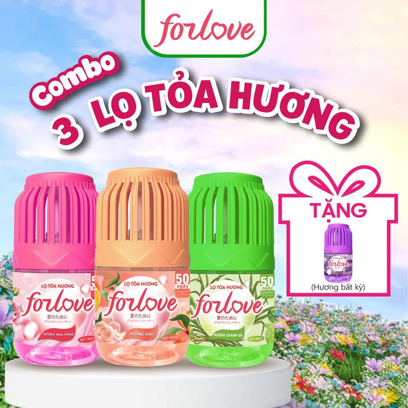 Combo 03 Lọ tỏa hương thơm Forlove - MPS +Tặng 01 Lọ Tỏa Hương Bất Kỳ, Dầu Thơm Phòng, Dầu Thơm, Nước Hoa, Tinh Dầu