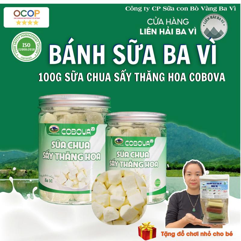 Hộp 100g Sữa Chua Sấy Thăng Hoa Nhà COBOVA Con Bò Vàng Ba Vì - Nhà Phân Phối Liên Hải Ba Vì