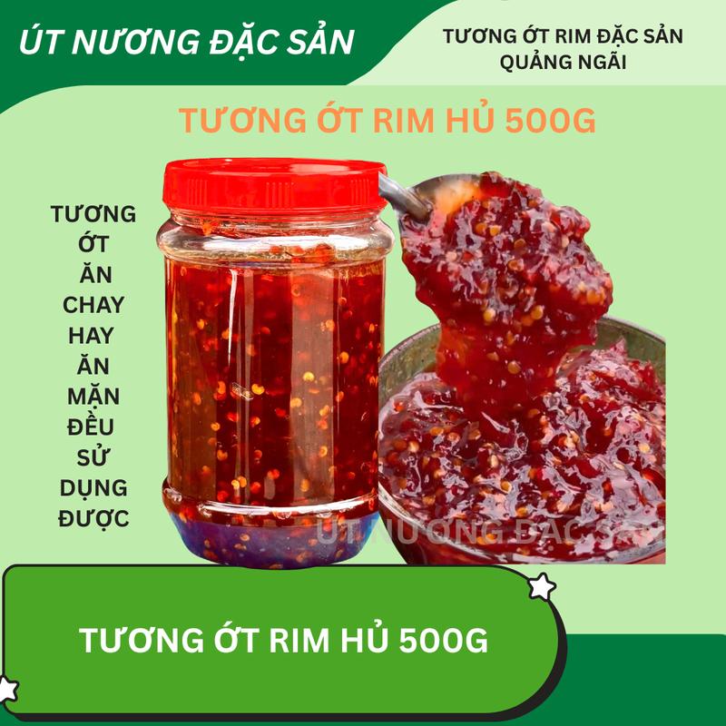  Hủ 500g Tương Ớt Rim Đặc Sản Quảng Ngãi Dùng Chay Mặn Đều Được Tăng Hương Vị Món Ăn Tự Nhiên 