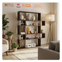 Gambar Offo Living - Rak Buku Elegan - Furniture Minimalis Rak Pembatas Ruangan -  Olive Bookshelf dari Offo Living Furniture Kab. Bogor 1 Tokopedia