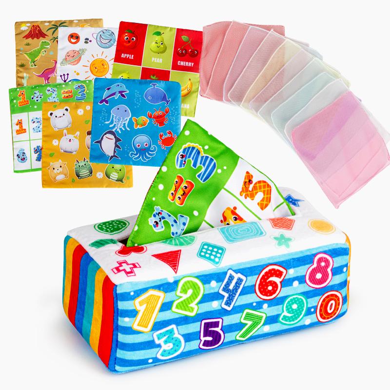 Baby Tissue Box Toy, Magic Tissue Box Baby Toy Montessori Toys for Babies Baby Gifts