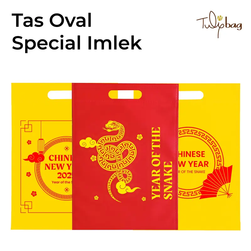 Tulipbag - Tas Imlek Oval Spunbond/goodie bag imlek 75 GSM 0