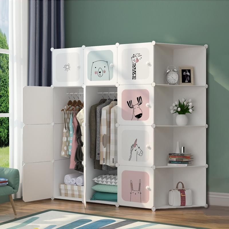 Product Introduction of New Product Lemari Pakaian Rangka Besi 17 Pintu + 2 Gantungan Baju Lemari Plastik Lemari Kabinet PVC 0