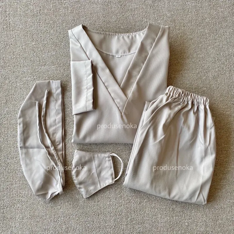 SATU SET "LENGAN PANJANG" Size S-L BAJU OK/BAJU JAGA/BAJU RS TERMURAH PRODUSENOKA 6