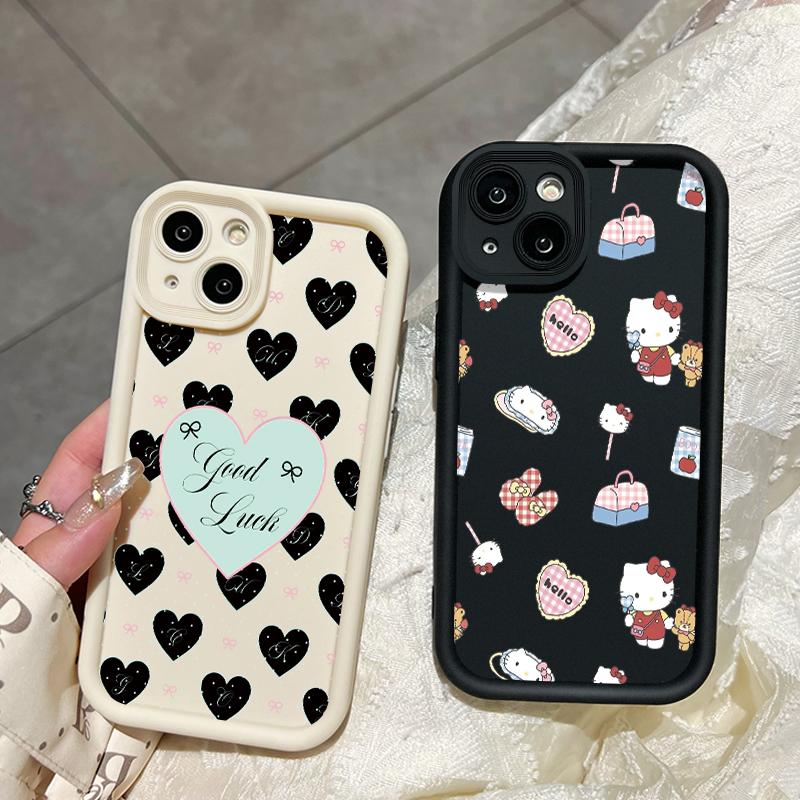 Casing Hp Untuk Realme C55 Realme Narzo N55 Casing Hp Kasing Kesing Cesing Silikon Softcase Case Pola kartun anak kucing / cinta Kualitas unggul Kasingg ponsel Tahan drop 7