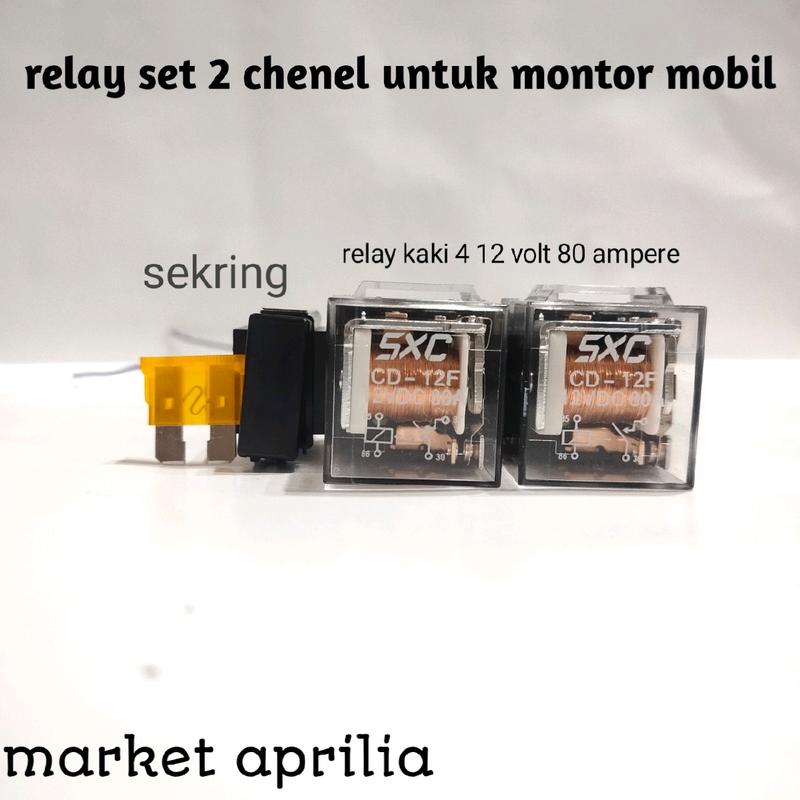 relay set 1-4 chenel untuk lampu tembak d2 laser, daymeker ,lampu tambahan,klakson bisa buat montor/mobil 2