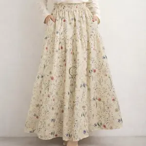 Rok Katun Bordir & Bolong Motif Import BKK