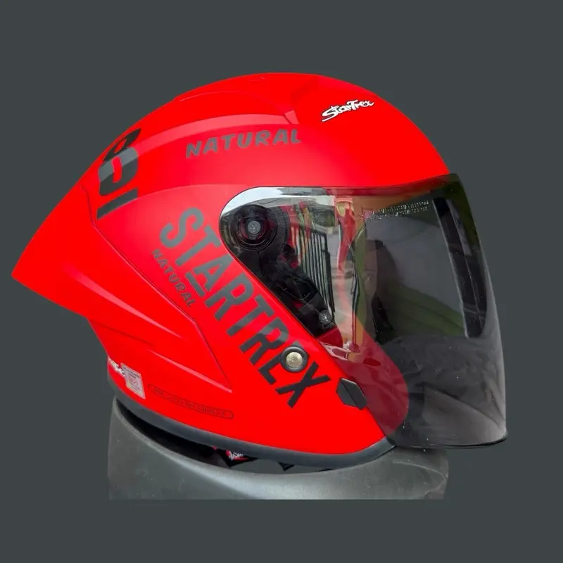 HELM X7 Startrex Motif SNI Termurah Helm Motor Merah Desain Startrex Kualitas Bagus Busa Lepas Pasang Aman Sertifikasi SNI Motorcycle Keren Murah