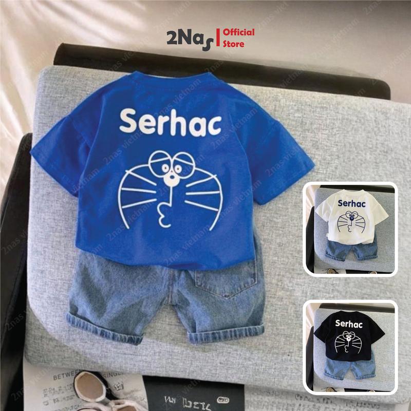 2NAS - Set Cộc Doremon Áo Cotton 100% Phối Quần Jean Sành Điệu Y1106