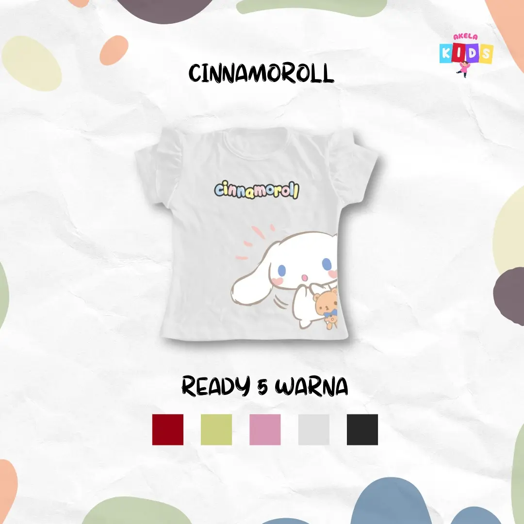Atasan Anak Perempuan Kaos Lengan Rufle Baju, Model Akela Kids, Fashion 1th - 8th, Bahan Cotton Premium 30s