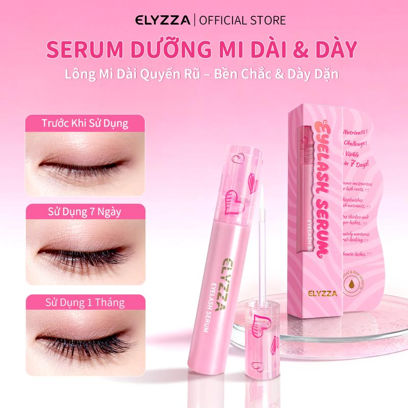  Tinh Chất Làm Dày & Dài Mi ELYZZA Serum Dưỡng Mi & Lông Mày Kích Thích Mọc Mi Công thức chiết xuất thiên nhiên không kích ứng Giữ Mi Cong Dài Đẹp Tự Nhiên 4g 