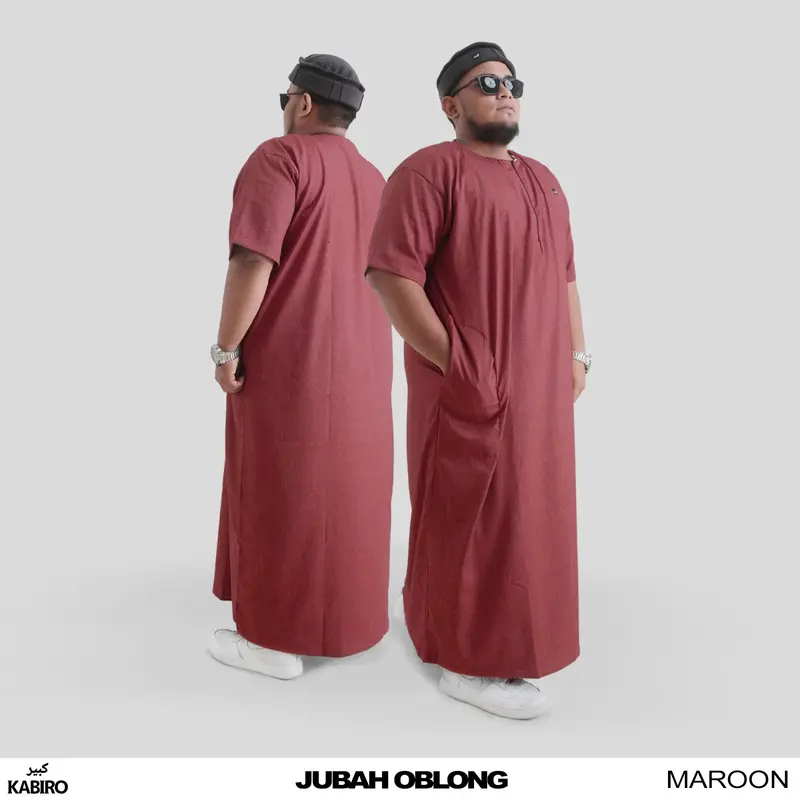JUBAH OBLONG KABIRO Sholat Big Size Maxi Kabiro Jumbo Gamis Pria ROSAL Original 4XL 5XL 6XL Zipper Katun 5