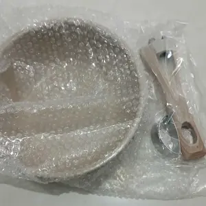 [PROMO BULAN INI] TEXANIA Saucepan Panci 20cm Wajan Anti Lengket Warna Cream Kitchenware