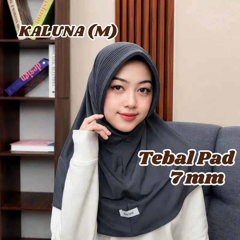 Hayshe - Kaluna Bergo Spandex Premium New Pad Tebal Ukuran M