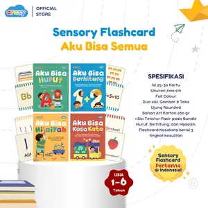 [Arasy] Sensory Flashcard Anak - Belajar Kosakata, Huruf, Hijaiyah, Berhitung - Kartu Edukasi Anak