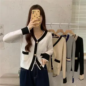 Baju wanita korea Cardigan rajut wanita Cardigan Melisa Crop Knit Atasan Rajut Outer ​lengan Panjang Atasan wanita