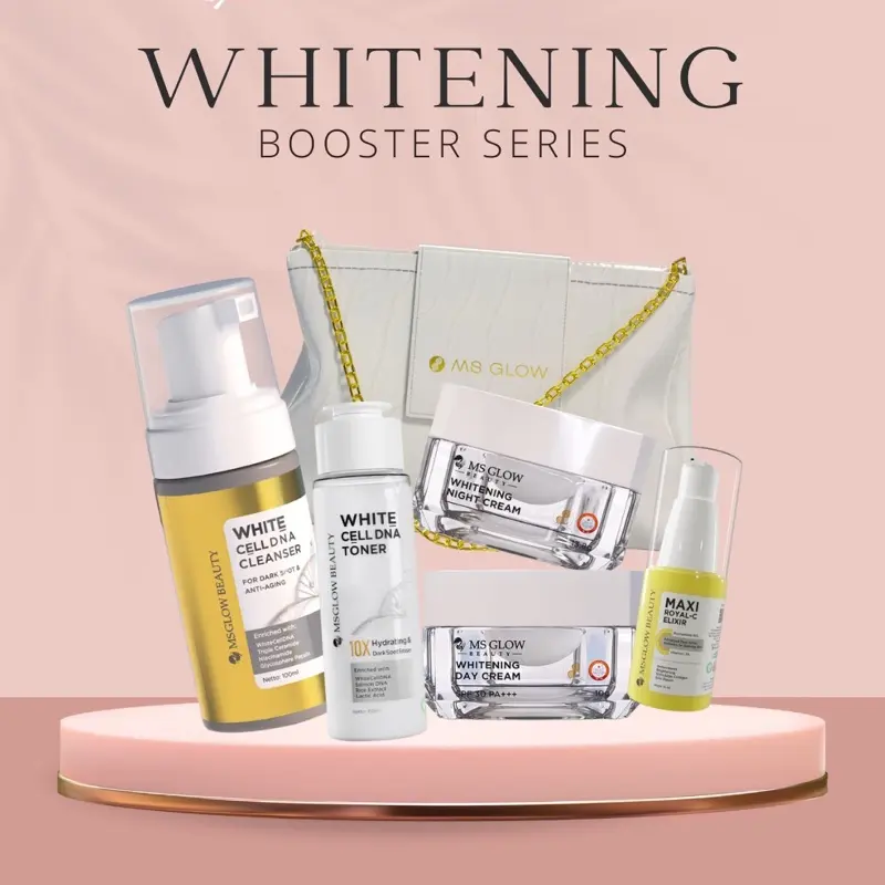 MS GLOW WHITENING BOOSTER SERIES FREE MAXI ROYAL C ELIXIR Facial Wajah Mencerahkan Hitam Kotoran Memudarkan Kusam 1