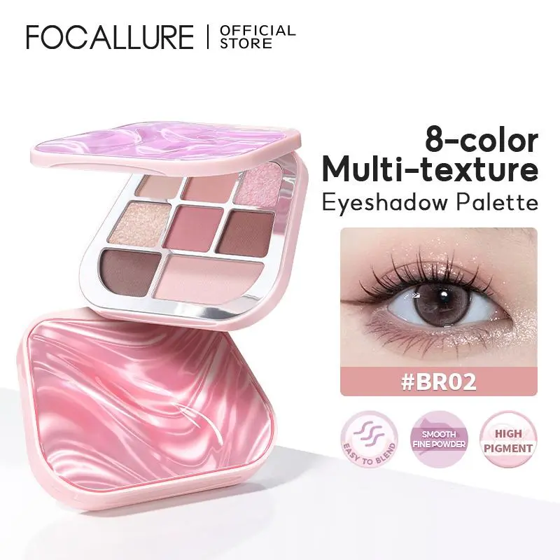 Bảng Phấn Mắt, FOCALLURE, Sắc Tố Cao, Dễ Pha Trộn, Lâu Trôi, Không Dính, Dưỡng Ẩm, Không Kem