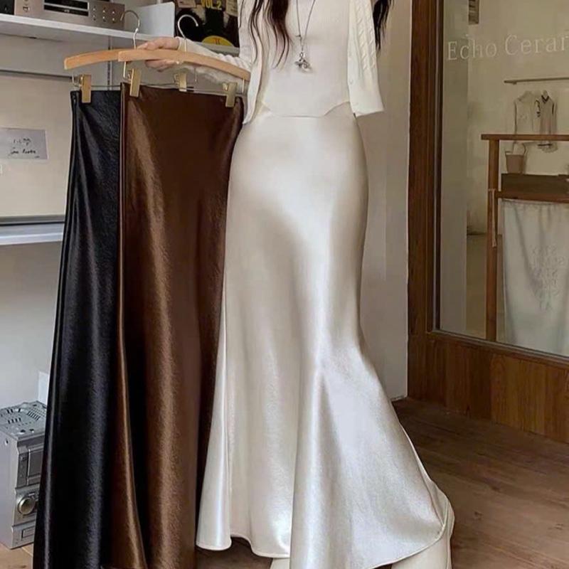  VI live| CHÂN VÁY LỤA DÁNG ĐUÔI CÁ DÀI bigsize 48-90kg 