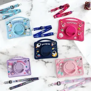 CASE SLIM BAG TALI SELEMPANG FOR SAMSUNG TAB A9/A11 8,7”/A9 PLUS/A11 PLUS 11”/A7 LITE/S6 LITE/A8 10,5” X200/X205 CASING ANAK STANDING RUBBER KARET TALI PANJANG