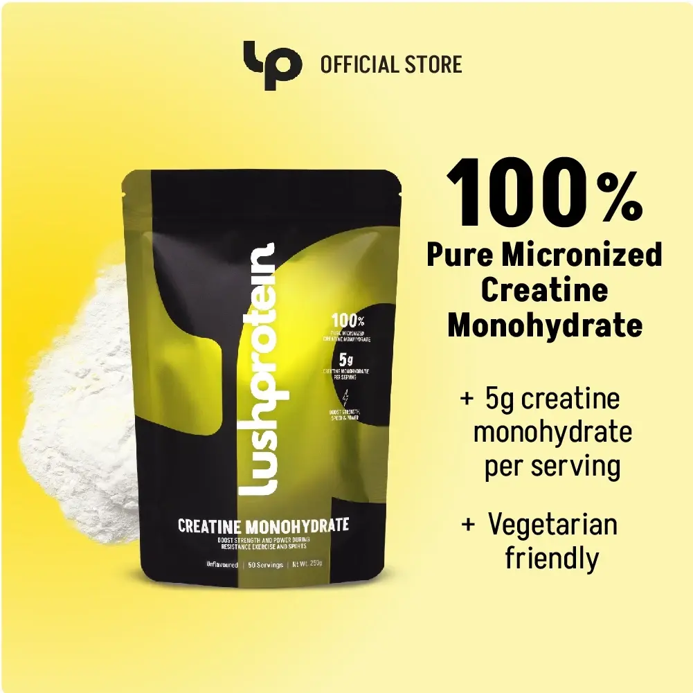 Lushprotein Micronized Creatine Monohydrate Powder - (250g/50 serves)