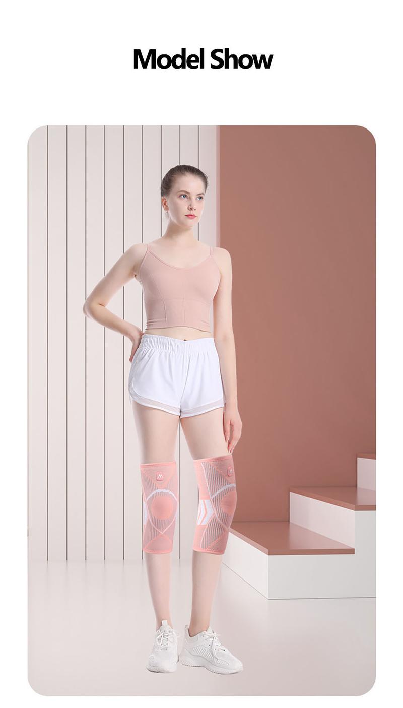 Product Introduction of KOKOSSI 1Piece Knitted Sports Fitness Kneepad Anti Slip Four Sided Elastic Nylon Breathable Sweat Absorbing Knee Sleeve 26