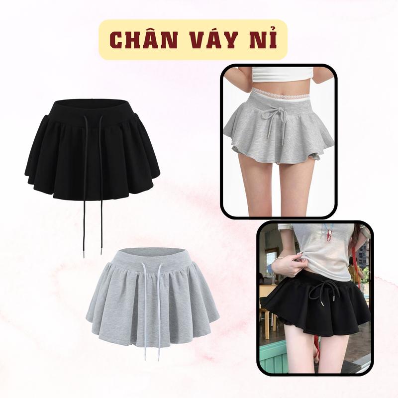 [CÓ HỎA TỐC] Chân váy nỉ xòe form ngắn SAIGONESE đi chơi, đi thể thao, pickle ball dành cho nữ