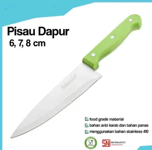 Pisau Dapur Stainless Steel Anti Lengket Ukuran  8 Inch Kitchenware Daging