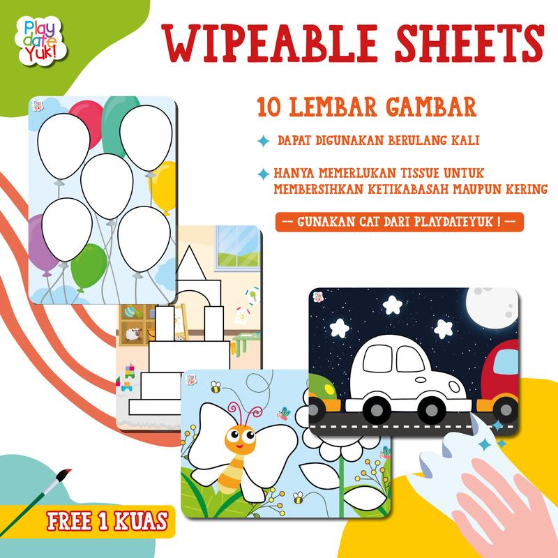 Wipeable Painting Sheets (bisa dihapus)
