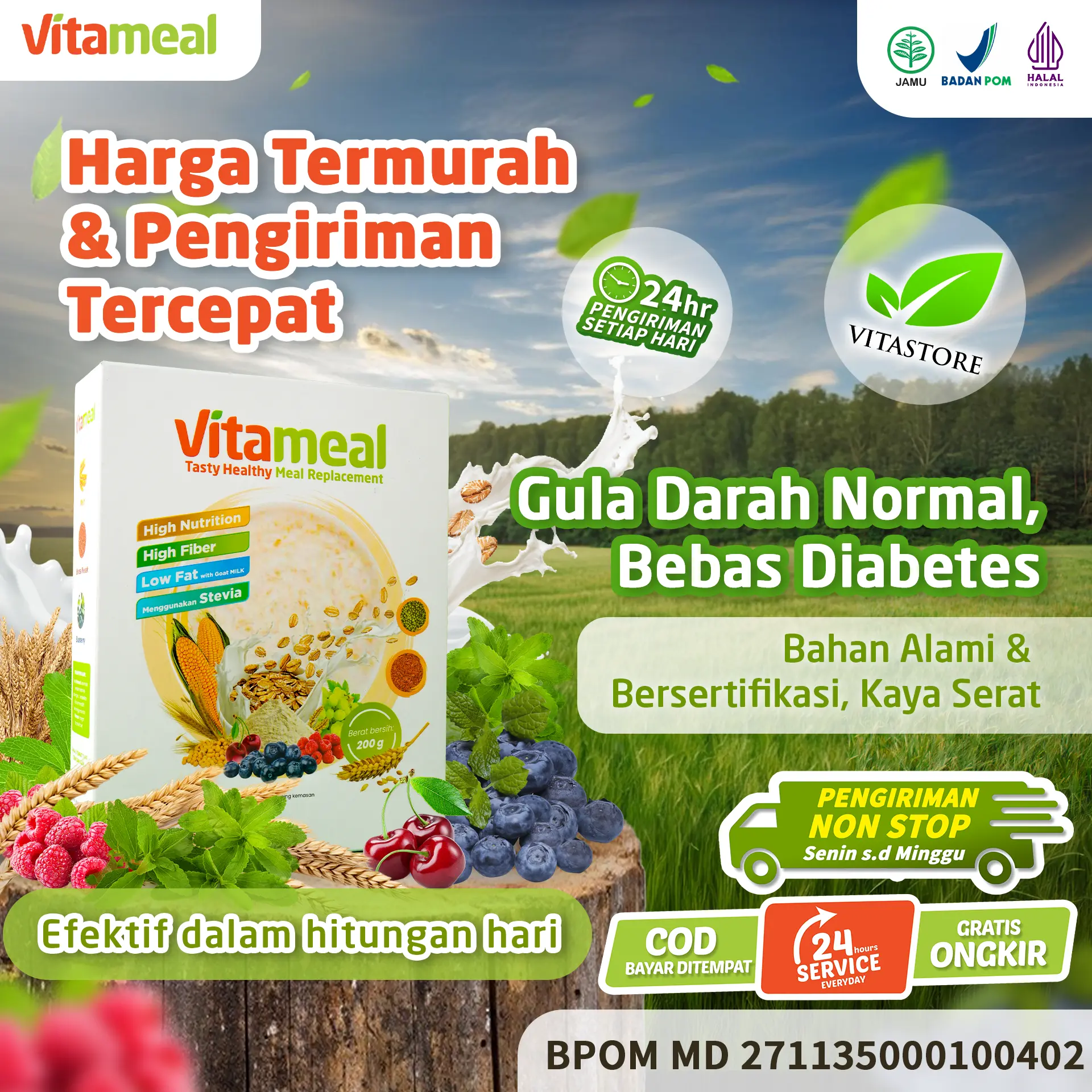 VITAMEAL SEREAL PENURUN GULA DARAH ORIGINAL