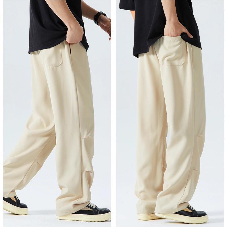 Celana Panjang Unisex Saku Ritsleting Cepat Kering TENCEL Fabric Keren Bernapas Elastisitas