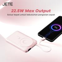 Gambar 【Sertifikat CCC】JETE A15 Powerbank Wireless Magnetic Magsafe 10000mAh 22.5W Fast Charging Built in Kabel Type C Portable Travel Power Bank Handphone - Dark Grey dari JETE Authorized Store Bali Kota Administrasi Jakarta Pusat 4 Tokopedia