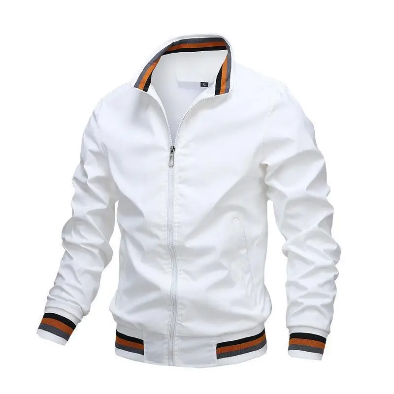Men's casual stand collar collar jacket regular version of the academy fashionable trench coat Spring and Autumn