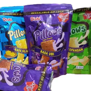 OISHI PILLOW ZIP LOCK/PARTYSIZE/RASAUBI/RASAKEJU/RASACOCOPANDAN 100 GR Snack Cemilan Food